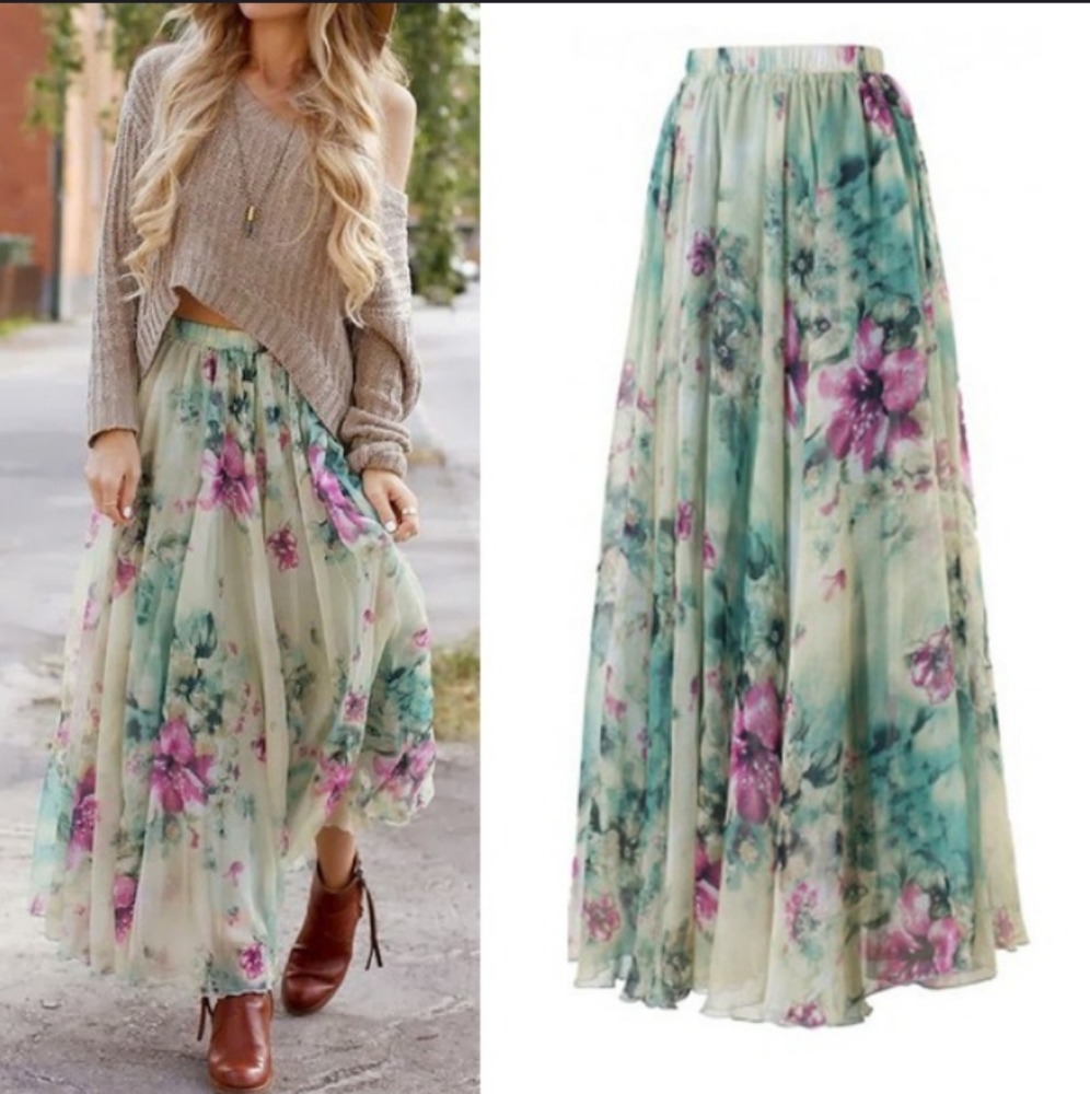 Beautiful floral flowy skirt